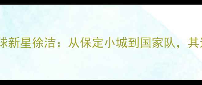 图片 中国乒乓球新星徐洁：从保定小城到国家队，其逆袭之路1