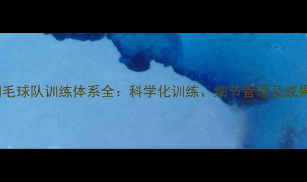 图片 中国国家羽毛球队训练体系全：科学化训练、细节管理及成果转化机制2