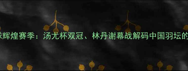 图片 中国羽毛球辉煌赛季：汤尤杯双冠、林丹谢幕战解码中国羽坛的巅峰时刻1