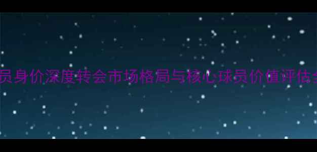 图片 中超球员身价深度转会市场格局与核心球员价值评估全报告1