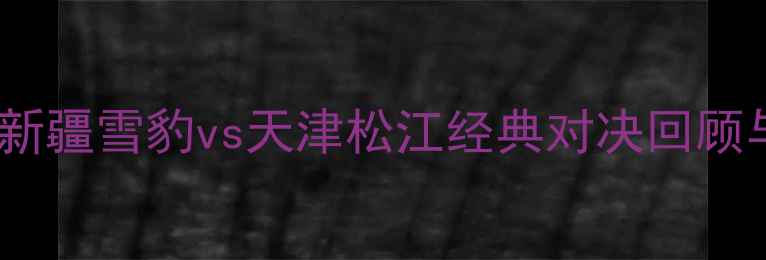 图片 中超赛季：新疆雪豹vs天津松江经典对决回顾与数据分析1