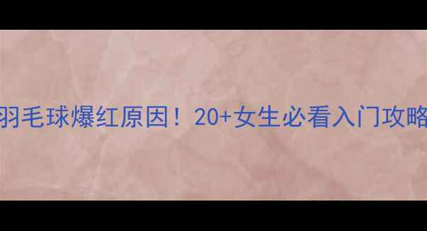 图片 主台北女子羽毛球爆红原因！20+女生必看入门攻略+训练技巧2