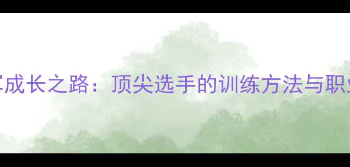 图片 乒乓球冠军成长之路：顶尖选手的训练方法与职业发展策略