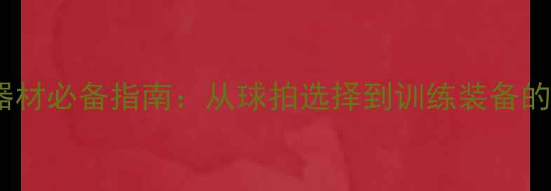 图片 乒乓球器材必备指南：从球拍选择到训练装备的全方位2