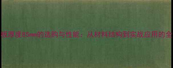 图片 乒乓球底板厚度85mm的选购与性能：从材料结构到实战应用的全方位指南