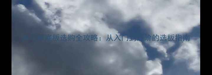 图片 乒乓球底板选购全攻略：从入门到进阶的选板指南