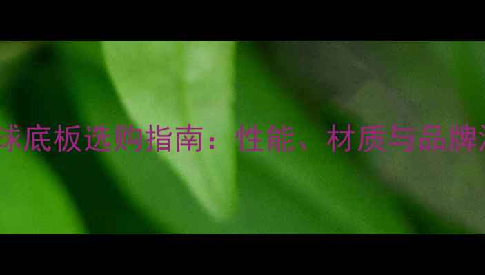 图片 乒乓球底板选购指南：性能、材质与品牌深度1