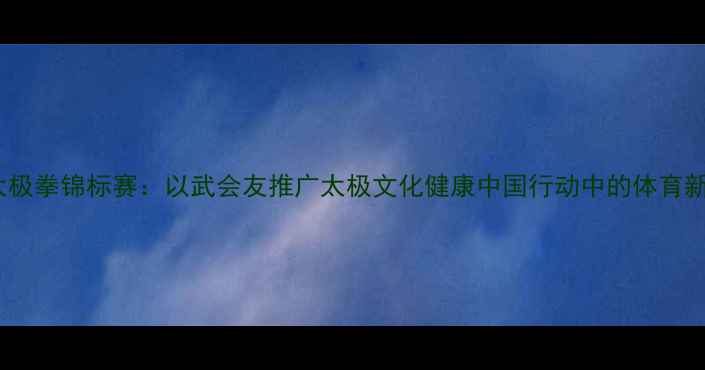图片 全国太极拳锦标赛：以武会友推广太极文化健康中国行动中的体育新篇章2