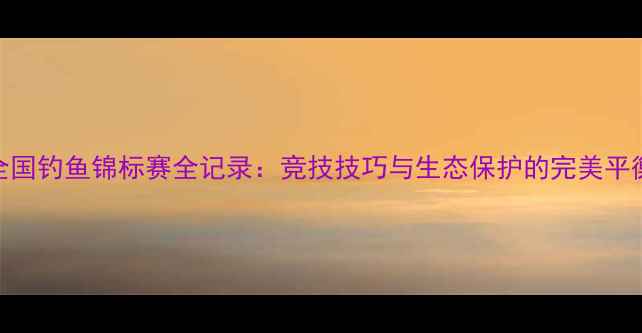 图片 全国钓鱼锦标赛全记录：竞技技巧与生态保护的完美平衡