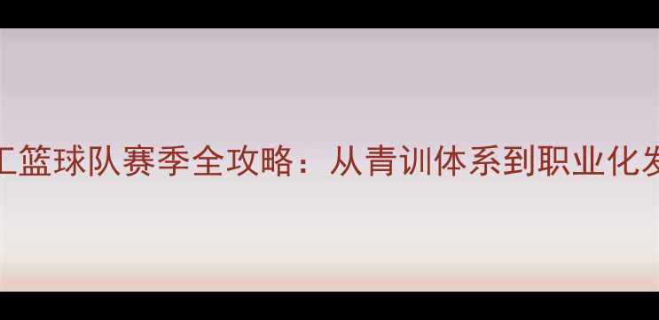 图片 凯达重工篮球队赛季全攻略：从青训体系到职业化发展路径