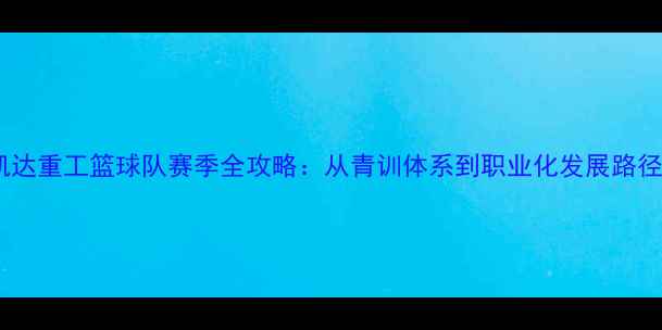 图片 凯达重工篮球队赛季全攻略：从青训体系到职业化发展路径1