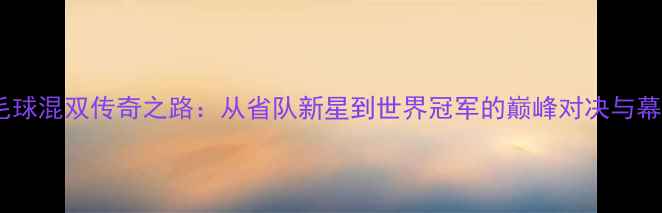 图片 刘成羽毛球混双传奇之路：从省队新星到世界冠军的巅峰对决与幕后故事1