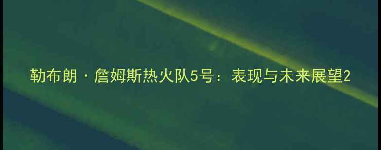 图片 勒布朗·詹姆斯热火队5号：表现与未来展望2
