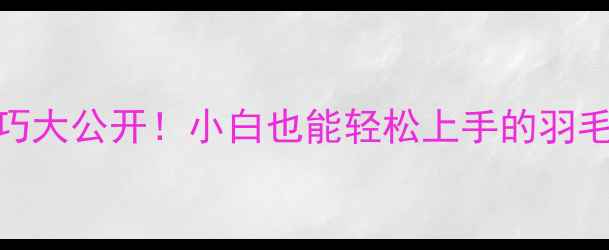 图片 单打省力技巧大公开！小白也能轻松上手的羽毛球入门指南