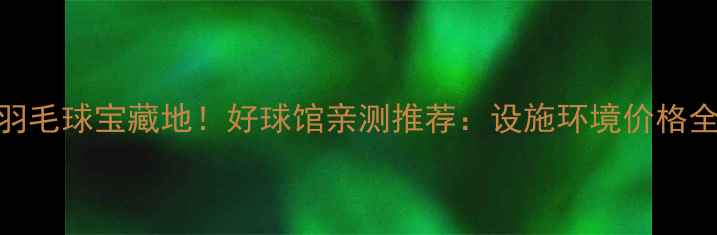 图片 南山羽毛球宝藏地！好球馆亲测推荐：设施环境价格全公开