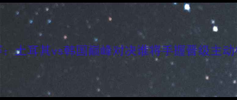 图片 卡塔尔世界杯预选赛：土耳其vs韩国巅峰对决谁将手握晋级主动权？战术大数据深度