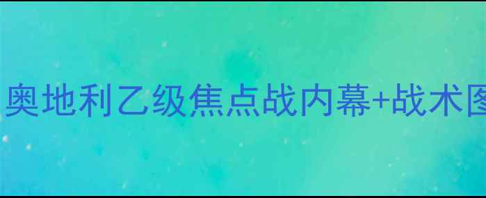 图片 因戈尔vs勒沃高清战报｜奥地利乙级焦点战内幕+战术图解（附高清直播入口）2