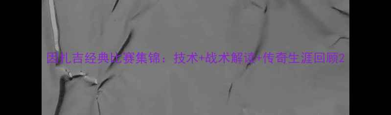 图片 因扎吉经典比赛集锦：技术+战术解读+传奇生涯回顾2