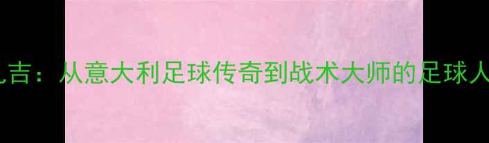 图片 因扎吉：从意大利足球传奇到战术大师的足球人生2