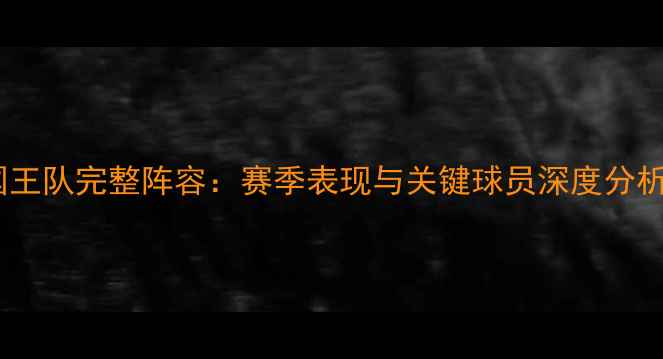 图片 国王队完整阵容：赛季表现与关键球员深度分析2