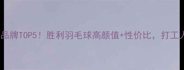 图片 国货羽毛球品牌TOP5！胜利羽毛球高颜值+性价比，打工人必备装备1