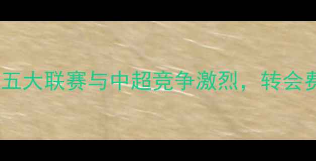 图片 国际球员转会内幕：欧洲五大联赛与中超竞争激烈，转会费破纪录背后的商业逻辑1