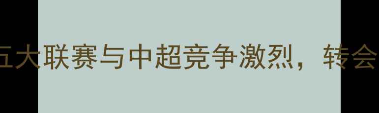 图片 国际球员转会内幕：欧洲五大联赛与中超竞争激烈，转会费破纪录背后的商业逻辑2