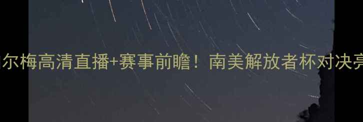 图片 圣保罗vs帕尔梅高清直播+赛事前瞻！南美解放者杯对决亮点全🔥🎯2