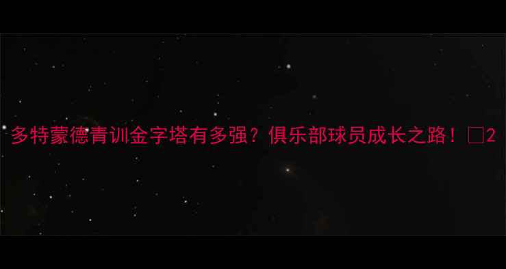 图片 多特蒙德青训金字塔有多强？俱乐部球员成长之路！🔥2