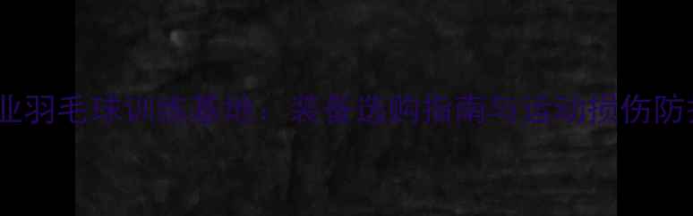 图片 天河区专业羽毛球训练基地：装备选购指南与运动损伤防护全攻略2