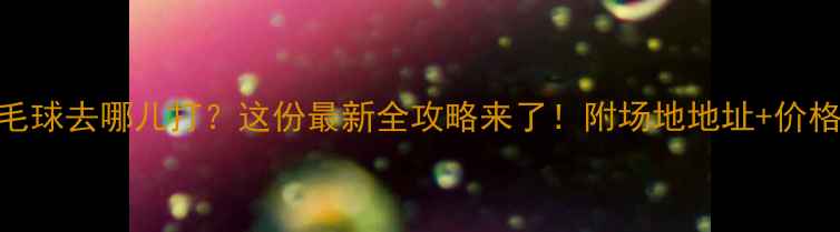 图片 天津河西羽毛球去哪儿打？这份最新全攻略来了！附场地地址+价格+交通指南2
