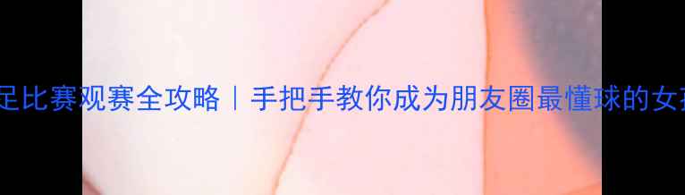 图片 女足比赛观赛全攻略｜手把手教你成为朋友圈最懂球的女孩1