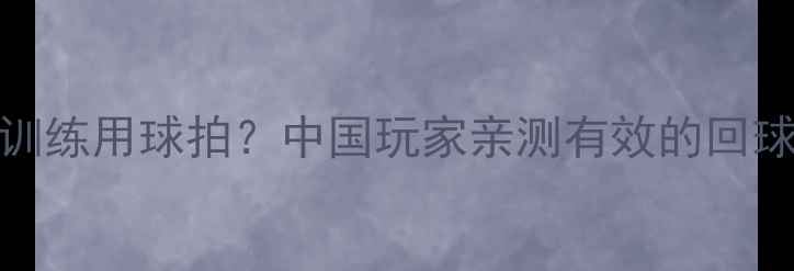 图片 如何DIY乒乓球训练用球拍？中国玩家亲测有效的回球板制作全攻略1
