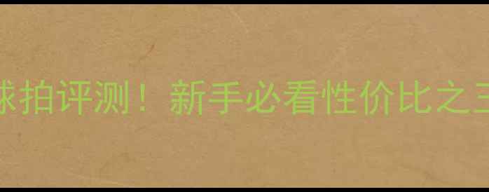 图片 威可多黄金羽毛球拍评测！新手必看性价比之王！附赠选购指南