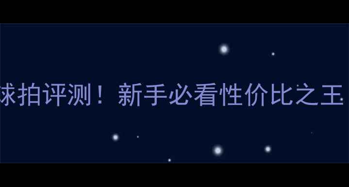 图片 威可多黄金羽毛球拍评测！新手必看性价比之王！附赠选购指南2
