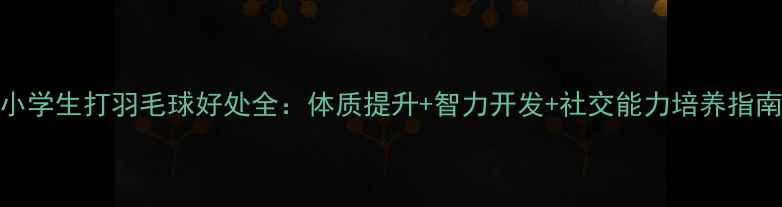 图片 小学生打羽毛球好处全：体质提升+智力开发+社交能力培养指南