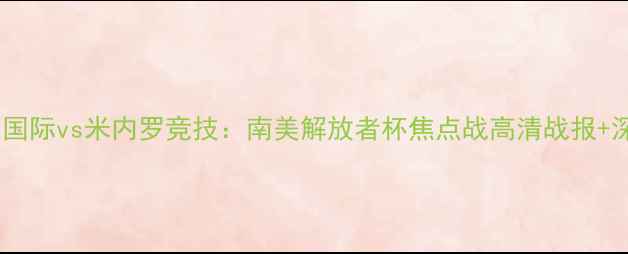 图片 巴西国际vs米内罗竞技：南美解放者杯焦点战高清战报+深度1