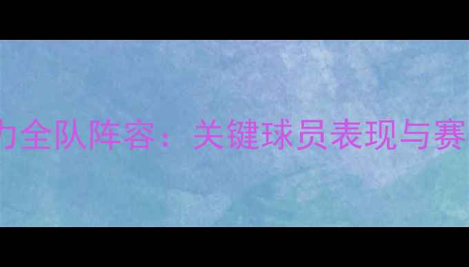 图片 广州富力全队阵容：关键球员表现与赛季回顾2