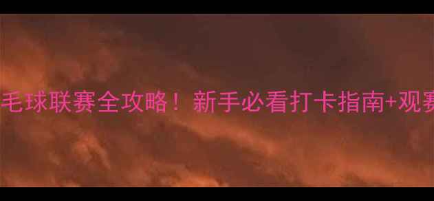 图片 广州羽毛球联赛全攻略！新手必看打卡指南+观赛福利1