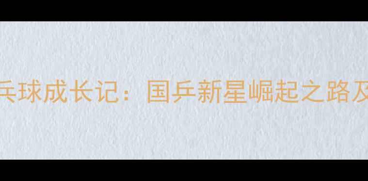 图片 张誉尹浙江乒乓球成长记：国乒新星崛起之路及赛事表现分析