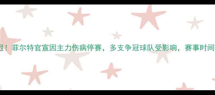 图片 德乙焦点战推迟！菲尔特官宣因主力伤病停赛，多支争冠球队受影响，赛事时间表或迎大调整1