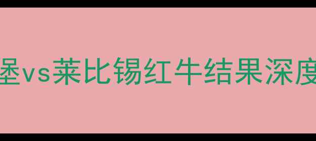 图片 德乙焦点战：汉堡vs莱比锡红牛结果深度及赛后数据报告