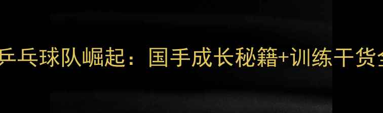 图片 德国乒乓球队崛起：国手成长秘籍+训练干货全🏓2