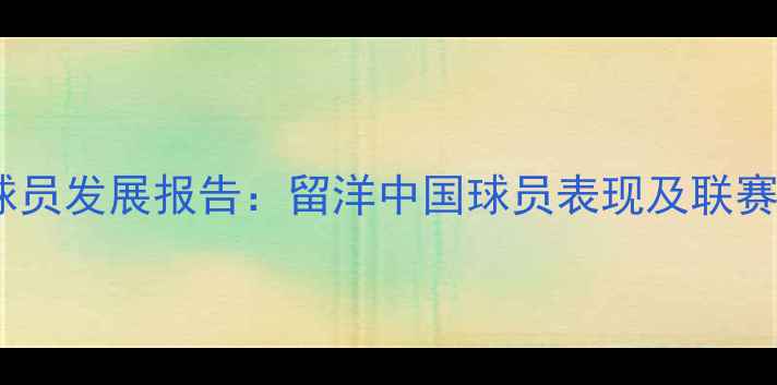 图片 德甲亚洲球员发展报告：留洋中国球员表现及联赛生态分析1