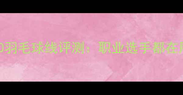 图片 必看！胜利NS880羽毛球线评测：职业选手都在用的秘密武器？1