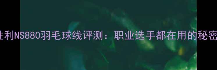 图片 必看！胜利NS880羽毛球线评测：职业选手都在用的秘密武器？2