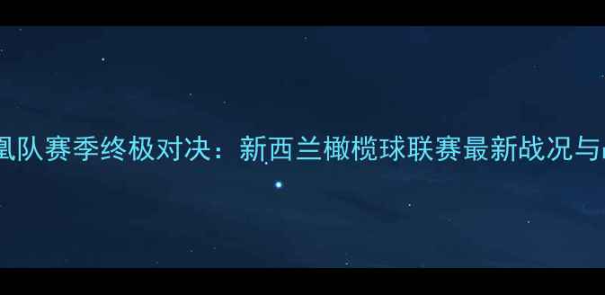 图片 惠灵顿凤凰队赛季终极对决：新西兰橄榄球联赛最新战况与战术深度1