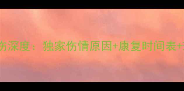 图片 惠若琪比赛受伤深度：独家伤情原因+康复时间表+球迷暖心鼓励1