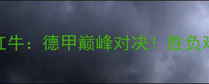图片 拜仁慕尼黑vs莱比锡红牛：德甲巅峰对决！胜负难料的历史性战役前瞻