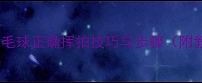 图片 新手必看羽毛球正确挥拍技巧与步骤（附教学视频）2